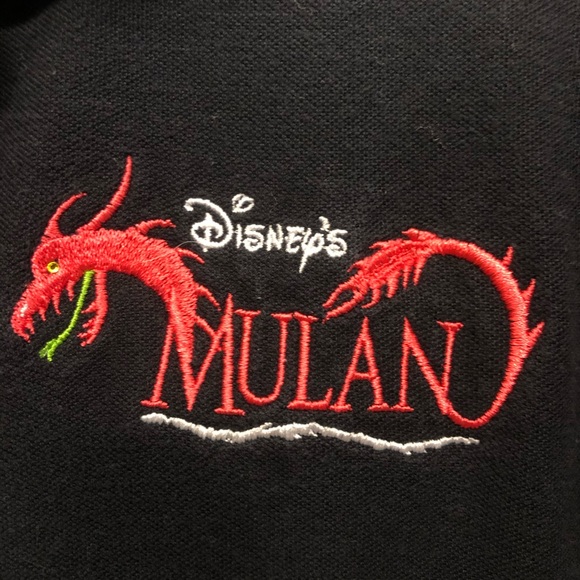 Disney Mulan polo shirt black large - Picture 3 of 5